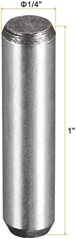 UXCELL 1/4-инчен x 1/2-инчен пинови за даул, легура на легура на легура за дополнителна цврстина, светла завршница и точна усогласување