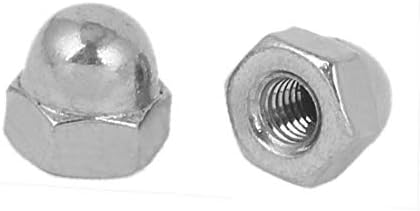 X-Ree 10 -32 304 Не'рѓосувачки челик купола капаче Хексагон ореви Сребрен тон 20 парчиња (10 -32 304 Tapas de Cabeza de Cúpula de