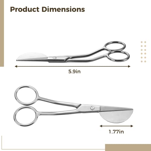 5.9 Апликација ножици на пеликан патки, апликативни ножици со рачка за офсет со двојно свиткување, мали ножици за сечење за конец, шиење, вез,
