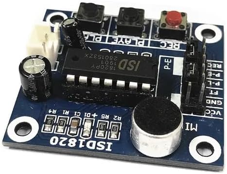 Teyleten Робот ISD1820 Модул За Снимање На Глас Со Микрофон Звук Аудио ЗВУЧНИК DC3-5V 5pcs