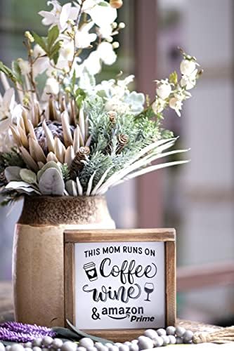 Инспирирани од лаванда, мали знаци за кафе, декор-оваа мама работи на кафе и вино знак кујнски декор-фарма-куќа знаци за кафе