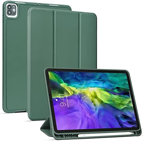 ARAE за iPad Pro 11 2020 Case/iPad Pro 11 2018 Case Auto Auto Wake/Sleep Fasteent Cover, зелена боја, зелена