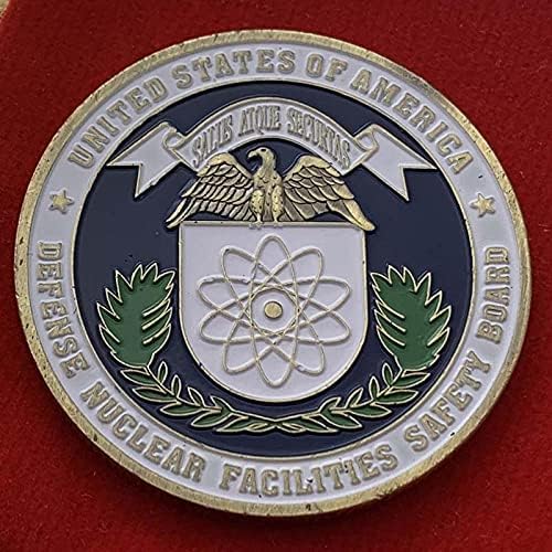 Американски Одбранбени Нуклеарни Постројки Одбор За Безбедност Сувенир Монета Шема Предизвик Монета Сребрена Позлатена Комеморативна Монета