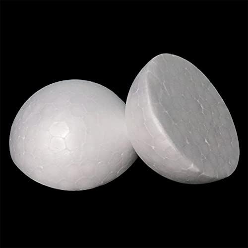 Whyhkj 15 парчиња бели полукругли топки за пена за украси за славење занаетчиски занает DIY 50мм