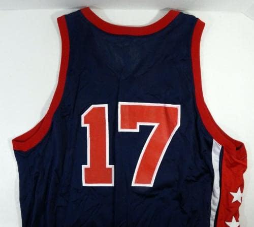 2002-03 Тим САД кошарка #17 игра издадена морнарица Jerseyерси 52+4 DP20247 - НБА игра користена