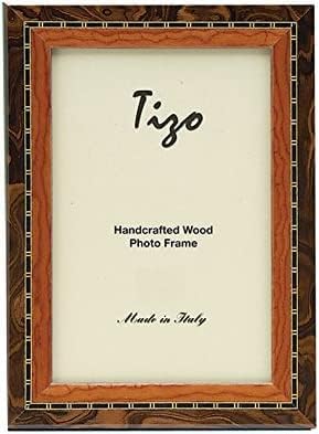Tizo 5 x 7 дво-тон кафеава дрвена рамка, направена во Италија
