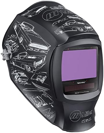 Милер 292933 Дигитална бесконечност '22 Шлемот за заварување со леќи Clearlight 2.0, дизајн Kindig-It