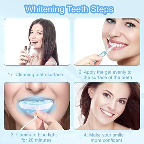 Белиот заб за белење на забите - Домашен стоматолошки систем за заби со белење на заби со 16x LED заби за белење на светло 5 парчиња.