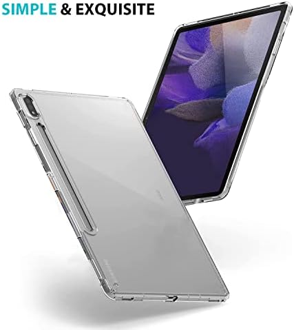 Зуслаб Транспарентен Случај Компатибилен Со Samsung Galaxy Tab S8+ Плус Случај/ S7+ Плус/ S7FE 12.4 2022, Мека Таблета Со Тенок
