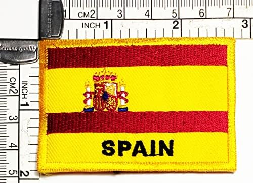 Кленплус 2 парчиња. 1. 7Х2, 6 ИНЧИ. Шпанија Знаме Закрпи Национално Знаме Земја Воена Тактичка Везена Апликација Железо На Лепенка