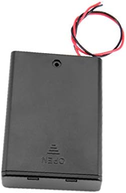 Х - DREE Црна Црвена Кабелска Жица Пластика 3 x1. 5V Hol Држач За Батерии Вклучен Прекинувач За Исклучување(Кабел де пластико рохо негро