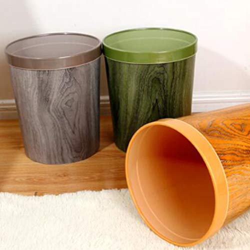 Отпадоци може рустикално ѓубре да заокружи дрво жито отпадоци од отпадоци за отпадоци за домашна кујна бања канцеларија 12L зелена
