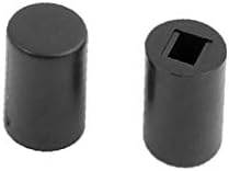 Капчиња за тактилни копчиња со тактилни копчиња од 5 парчиња во форма на тркалезно ниво, заштитени црни за 8,5x8.5mm 7x7mm 8x8mm