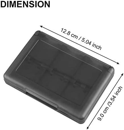 28 Во 1 игра мемориска картичка кутија микро SD држач за меморија на мемориски картички црна пластика компатибилен со Nintendo 3DS / 3DS XL / 3DS LL / 3DS LL / DSI / DSI XL / DSI LL / DS / DS Lite / 2DS XL