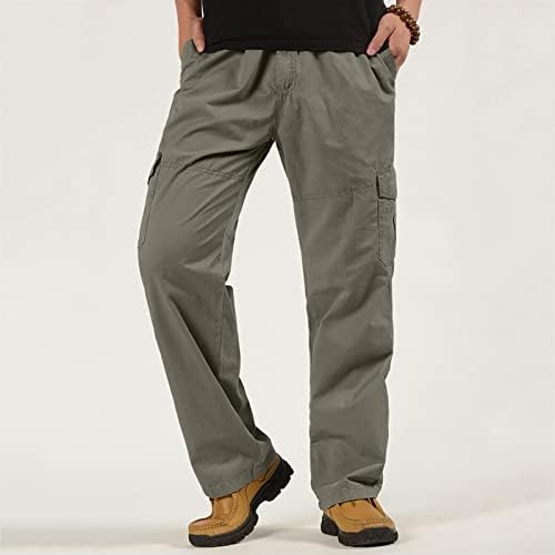 Панталони чино машка машка модна лабава лабава памук плус големина џеб чипка до еластични панталони панталони панталони постелнина