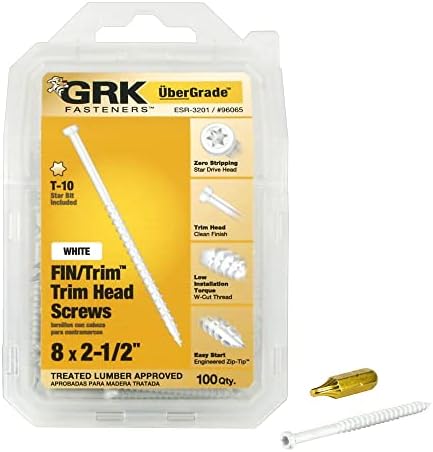 GRK 960658 од 2-1/2-инчен Handypak бела завршница/трим завртки,