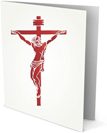 Крусификс матрица, 10 x 16 инчи - Христијански католички религиозен крст распетие Исус матрици за образец за сликање