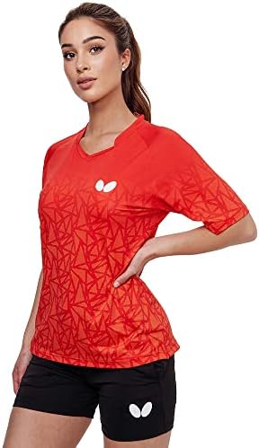Butterенска женска кошула Хиго дама, стандард, атлетска, маичка за тенис - антрацит или црвена боја