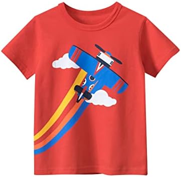 Новинарска кошула во САД, американско знаме со кратки ракави на екипажот на вратот на мајката за момчиња за мали деца за деца