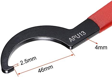 Uxcell C тип клуч за клуч за APU13 CNC LATHE без клуч за вежбање, со црвена рачка без лизгање 2 парчиња