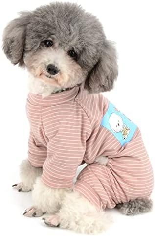 Ранфи лента кучиња пижами миленичиња памучна кошула Доги случајно скокање мало куче четири нозе облека симпатична кутре печатена облека