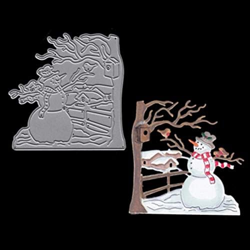 Mosbug метални челични лисја за сечење умира Божиќ Снежен човек занает занаетчиски сет сет за DIY ScrapBooking албум за хартија