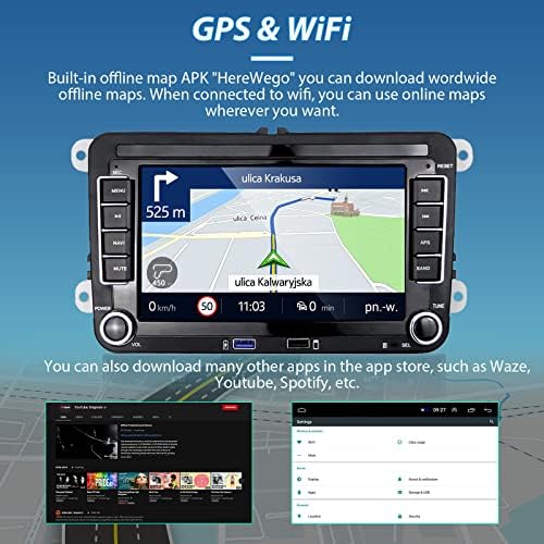 2g+32G Android Автомобил Стерео Радио Со Безжичен Apple CarPlay Auto Auto ЗА VW Passat Jetta GOLF TOURAN седиште, 7 Инчен HD Екран На