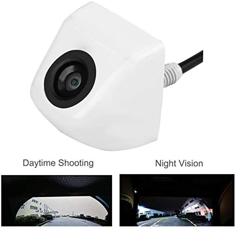 Резервна камера за автомобил, Kimiss 12V Универзален автомобил CCD заден преглед на фотоапаратот резервен паркинг ноќен вид на ретровизорска камера водоотпорна бела