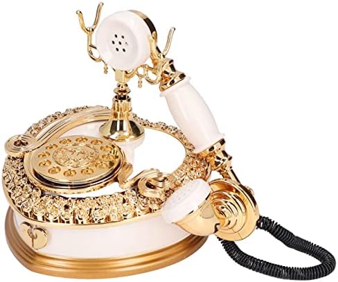 Ретро телефонска музичка кутија во облик на срце во фидун, креативна музика накит украси за девојки роденденски подарок бело