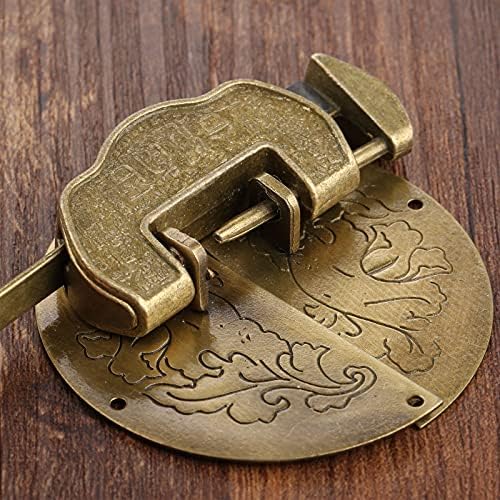 SLNFXC Антички мебел хардвер сет за вклучување на бравата HASP копче за клупи Декоративно кинески стар брава за катанец за накит Дрвена кутија