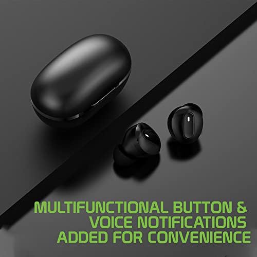 Безжичен V5.1 Bluetooth Earbuds компатибилен со Lava IRIS 502 со продолжено куќиште за пакување за полнење за слушалки за уво.
