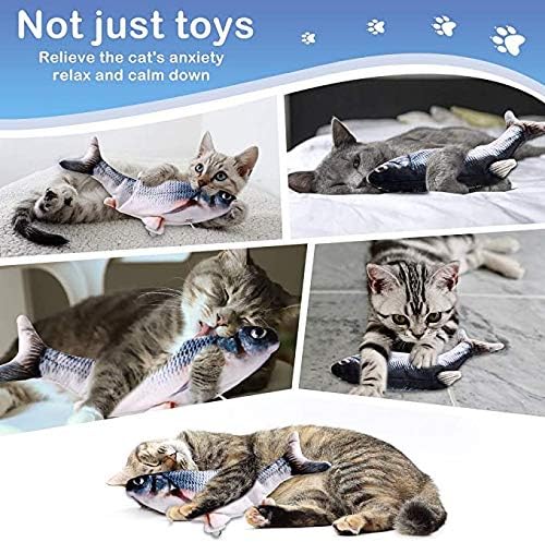 Одолги Електрична играчка со мачки со мачки риби играчка, реална риба со риби, играчки за мачки од рибини, играчка за маче за движење,