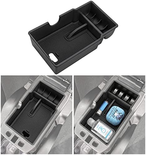 PIMCAR компатибилен со 2015-2021 2022 Jeep Renegade Center Console Организатор ABS пластична материјал за потпирачи за рака, вметнете додатоци за фиоки-црна трим