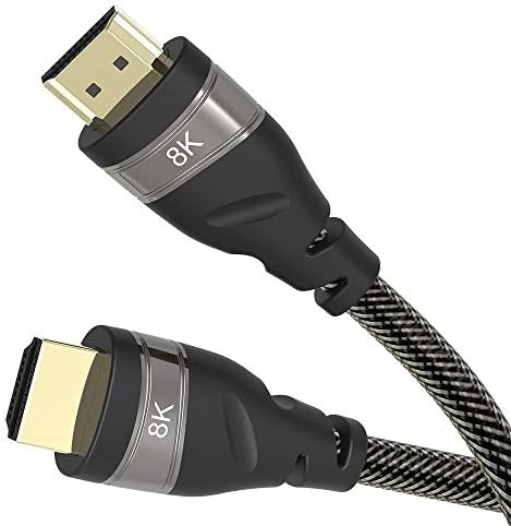 Akkkgoo 8k HDMI кабел 4,9ft HDMI 2.1 кабел Real 8K, голема брзина 48Gbps 8k@60Hz, 4K@120Hz Dolby Vision, HDCP 2.2, 4: 4: 4 HDR,