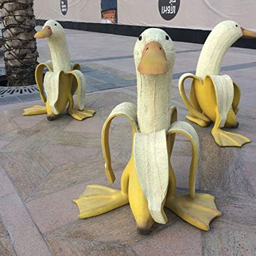 Скулптура од банана патка, чудна банана патка двор уметност, креативна банана патка уметност статуа градина дворот на отворено декор 1