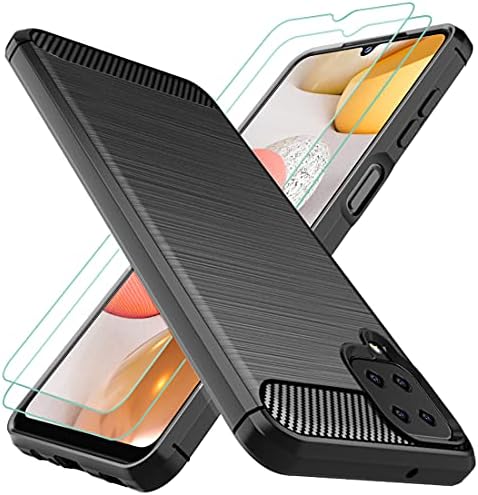 Озофтер за Galaxy A22 4G кутија со заштитен екран-апсорпција Флексибилна TPU гума заштитен мобилен телефон за мобилни телефони за Samsung
