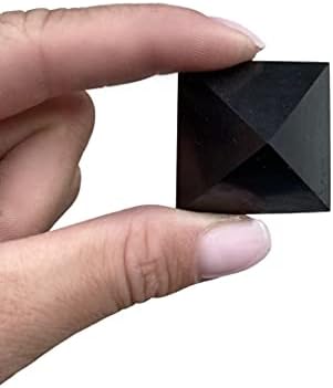 Карелианмастер Шунгит Стоун комплет - 2 пирамида 1,2 инчи и елита shungite суров приврзок ѓердан | | Автентичен кристал за накит за чакра и енергетска рамнотежа