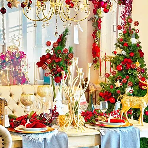6 Парчиња Новогодишна Елка Избира Украсување На Гранки Украси За Новогодишна Елка Бонбони Шекерче Спреј Избира Божиќни Бонбони Гранчиња Стебла