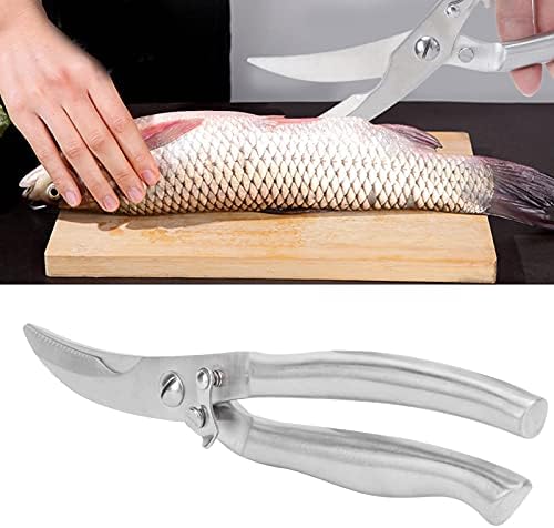 Ножици од не'рѓосувачки челик, кујнски ножици удобно мултифункционален ергономски дизајн за пилешко за риба