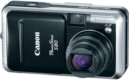 Канон PowerShot S80 8MP дигитална камера со оптичко зумирање со широк агол од 3,6x