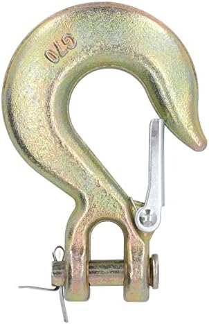 2 парчиња 3/8in Clevis Slip Hook G70 Forged Alloy Steel Grab Hook за кревање опрема за кревање