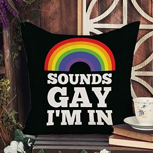 Виножито еднаквост Лезбејски геј ЛГБТК фрлање перница за капаци звуци геј Јас сум во геј перница кутија за перниче за прекривка на