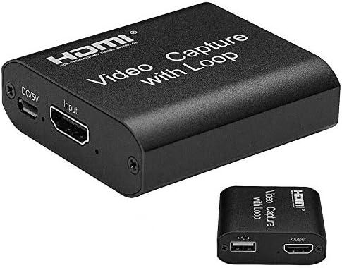AreMe Игра Фаќање Картичка СО HDMI Јамка Надвор, HDMI ДО USB 2.0 1080p Целосно HD Уред За Снимање На Аудио Видео, Компатибилен Со Windows,