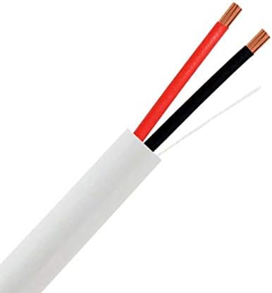 Cableague 14awg 2 Conductor Sounder Wire 200 Feet White 99,9% Oxygen Free Bopper ETL наведен & CL3 Внатрешен кабел за звучник