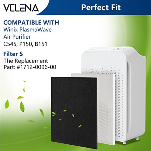 Замена на филтерот C545 TRUE HEPA за Winix C545 Filter S Air Purifier P150, B151 Filter, Споредете го со Дел 1712-0096-00, 2 пакувања