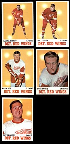 1970-71 Топс Детроит Црвени крилја ги постави Детроит црвени крилја екс црвени крилја