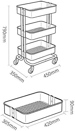 CCTS Подвижни колички за складирање на колички за складирање на колички мобилни колички за мобилна количка, количка за убавина за салон, лента за складирање на стили?