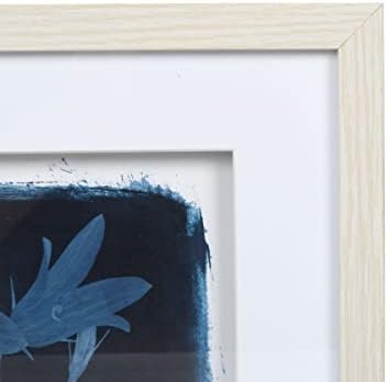 Prinz поставува Ава Барет 10 x 10 Сини ботанички отпечатоци врамени wallидни уметности, 10 x 10 x 1 , мулти-боја