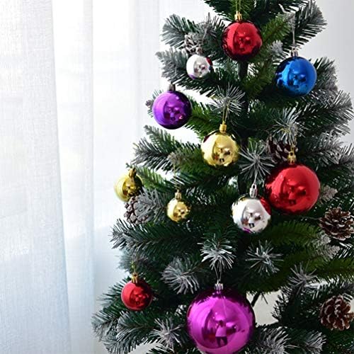 Nuobesty XMAS TROE BOLL CHRISTOR SHIRNCE LANS Орнаменти за распрскувачки плочки пластични новогодишни елки, виси топка за Божиќна