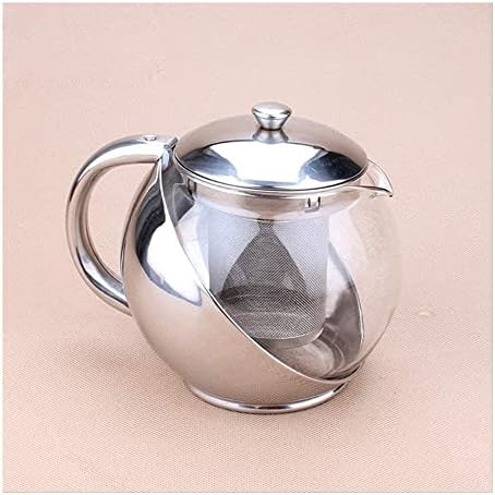 Забавувајте се Котел чајник котел 500мл Нерѓосувачки Челик Стакло Сферични Цвет Чај Тенџере Цвет Чај Пуер Котел Кафе Чајник Удобен
